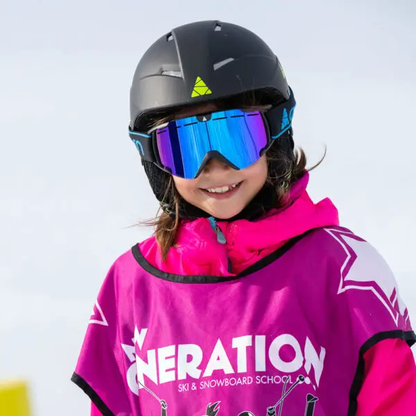 A child in a rockets ski group