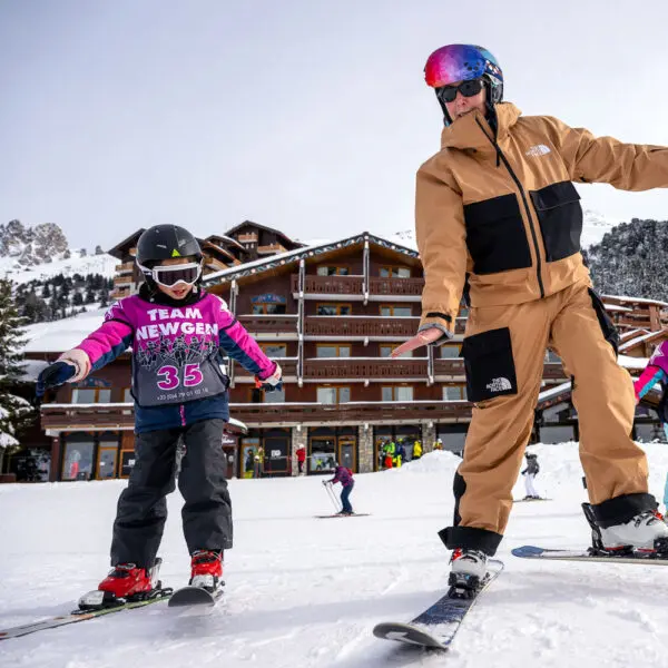 A child in a wallabies ski group