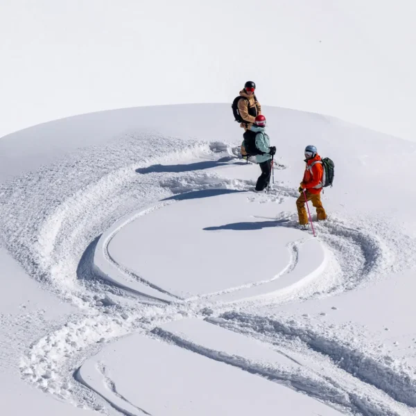 Skiing And Snowboarding French Alps