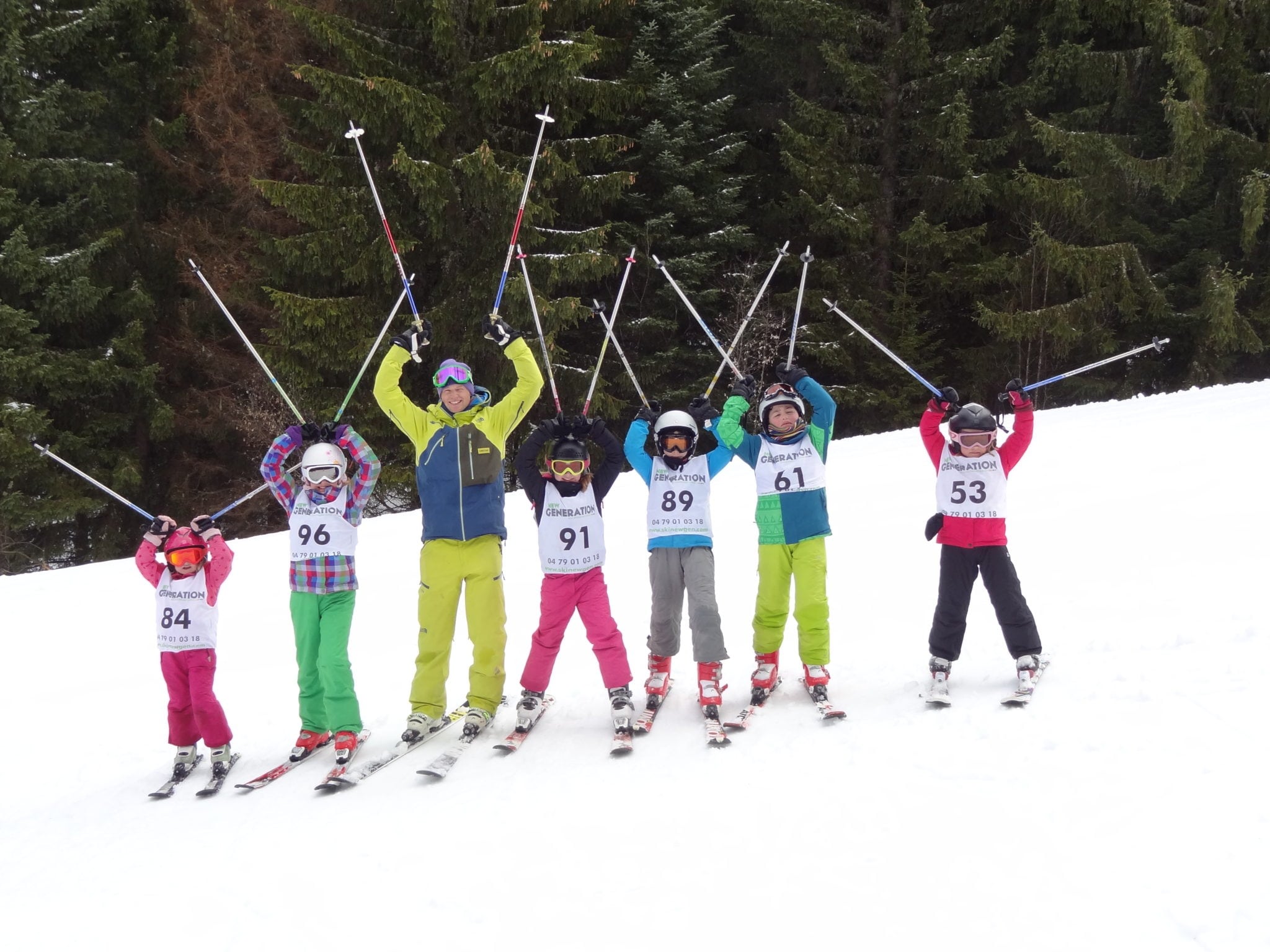 Morzine kids skiing