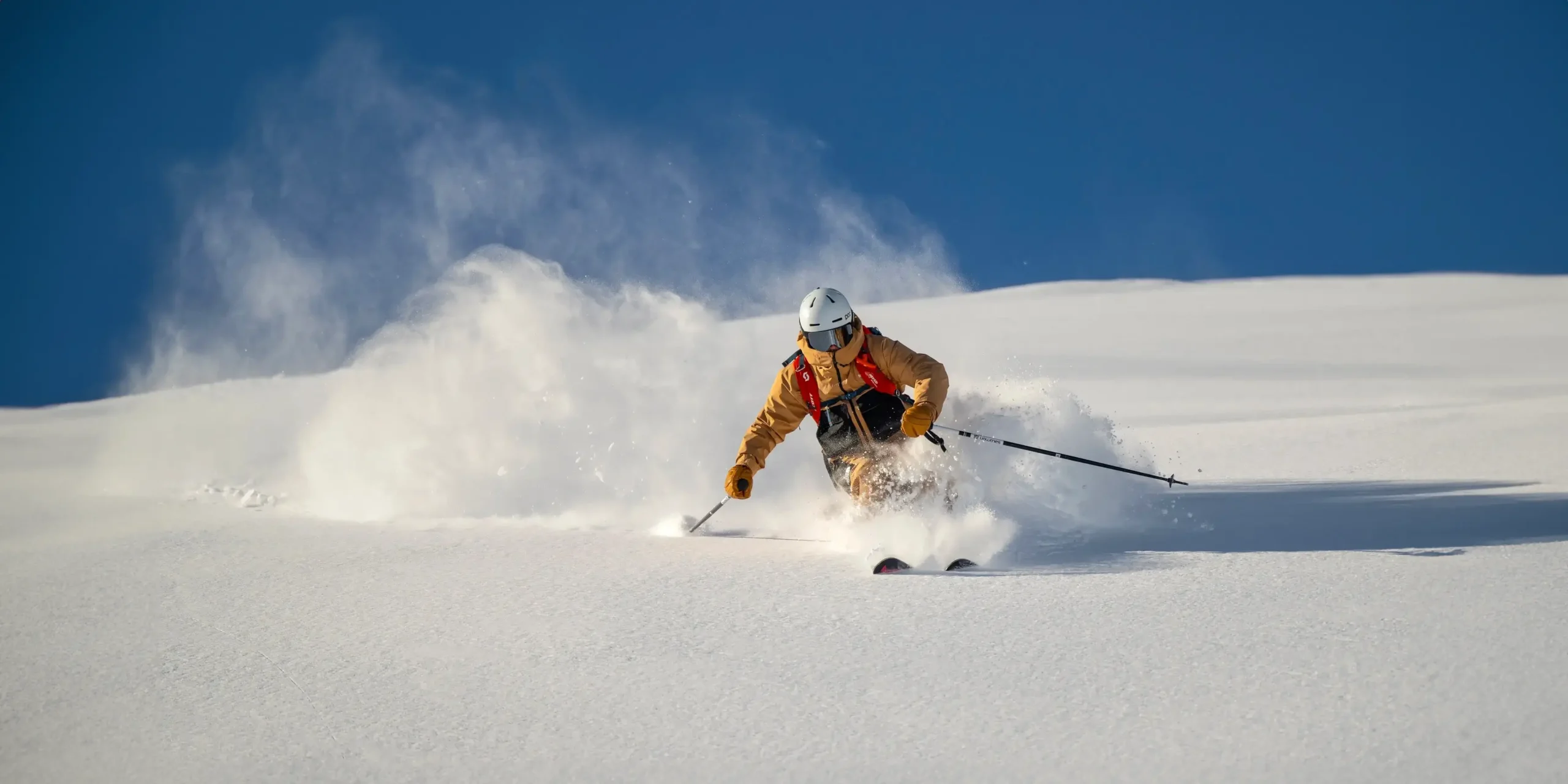 A Ski Instructor skiing off-piste in St Anton