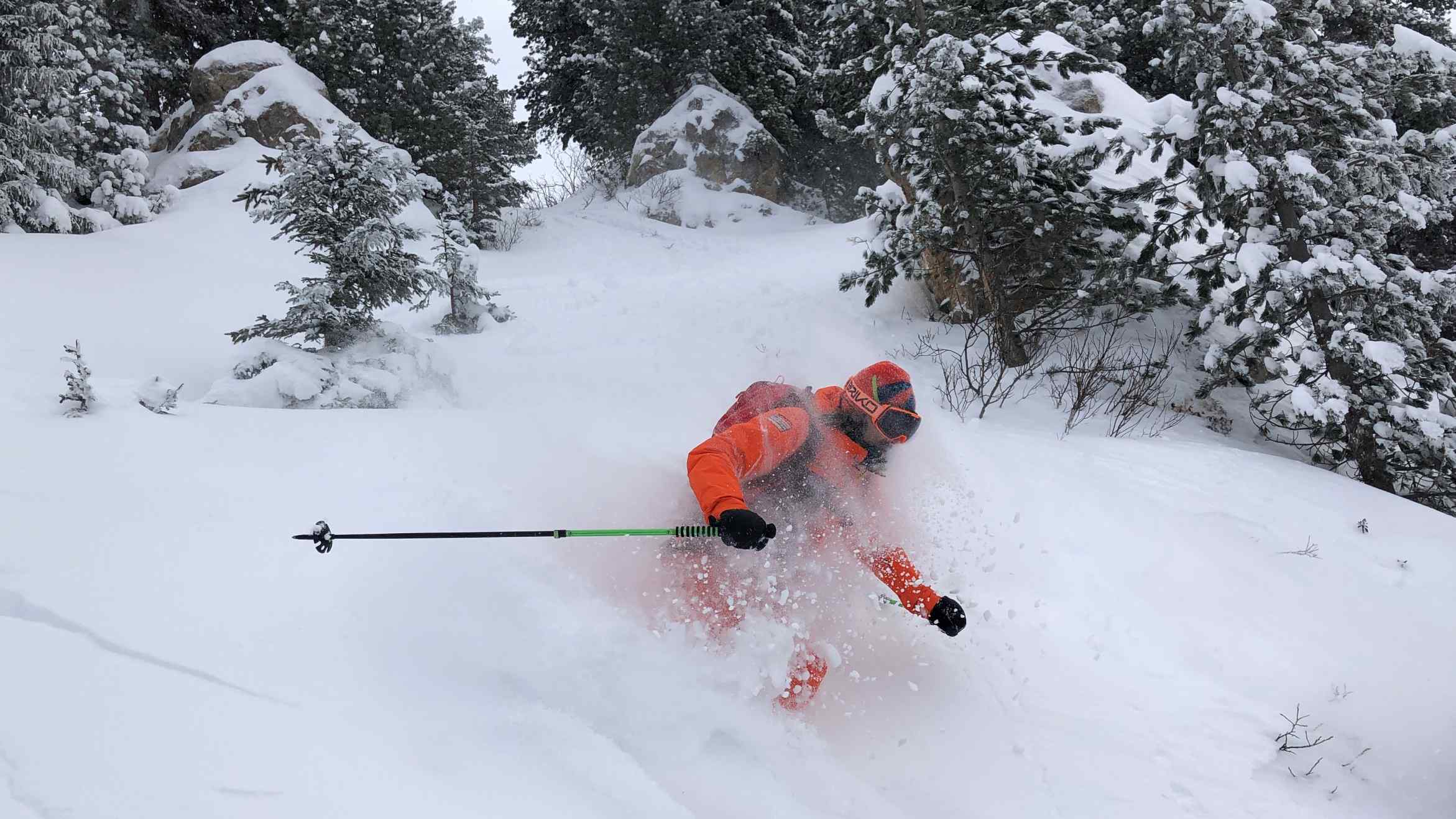 Skiing in the pow pow