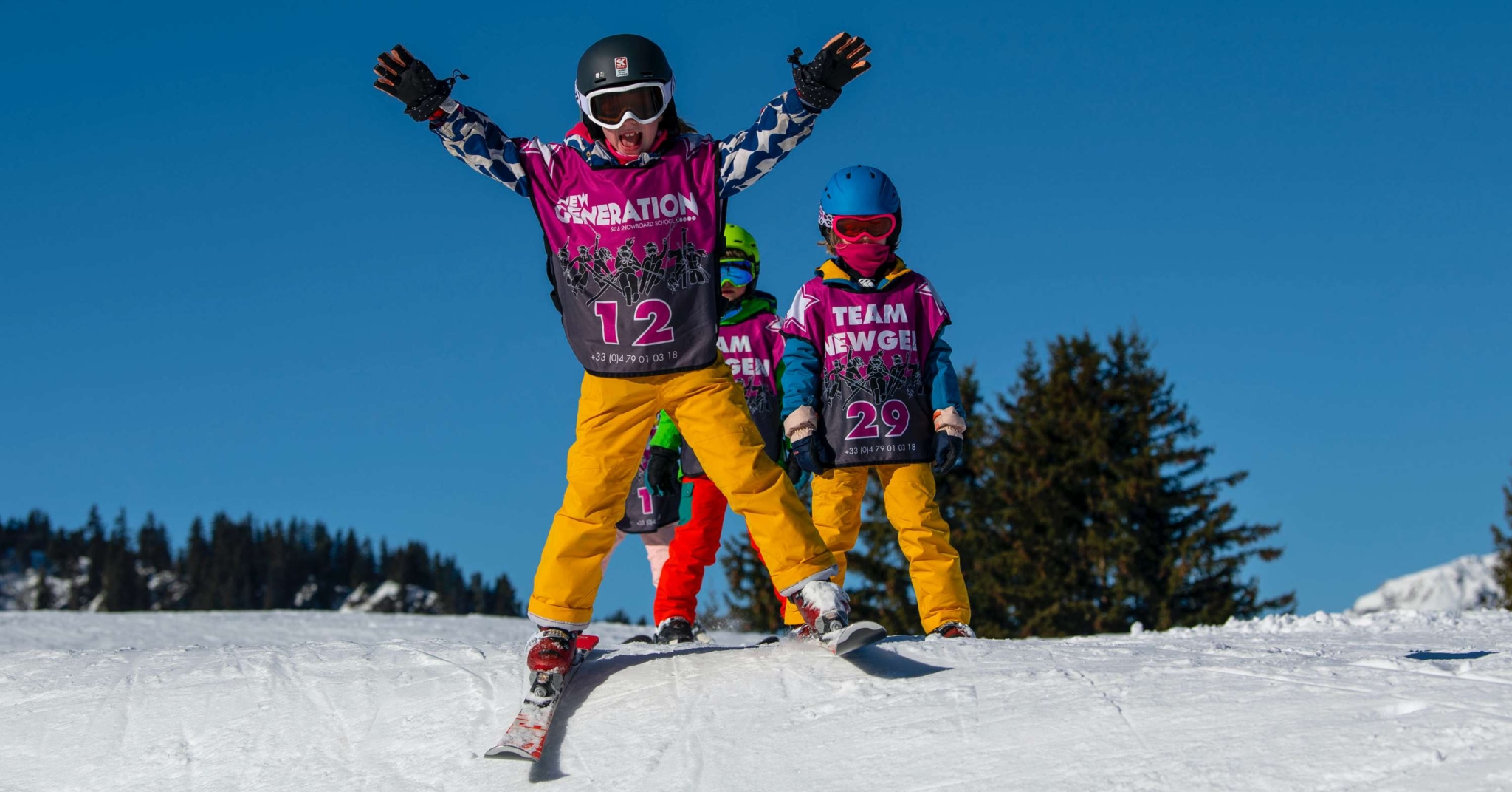 Kids having fun ski lesson 2 scaled 1