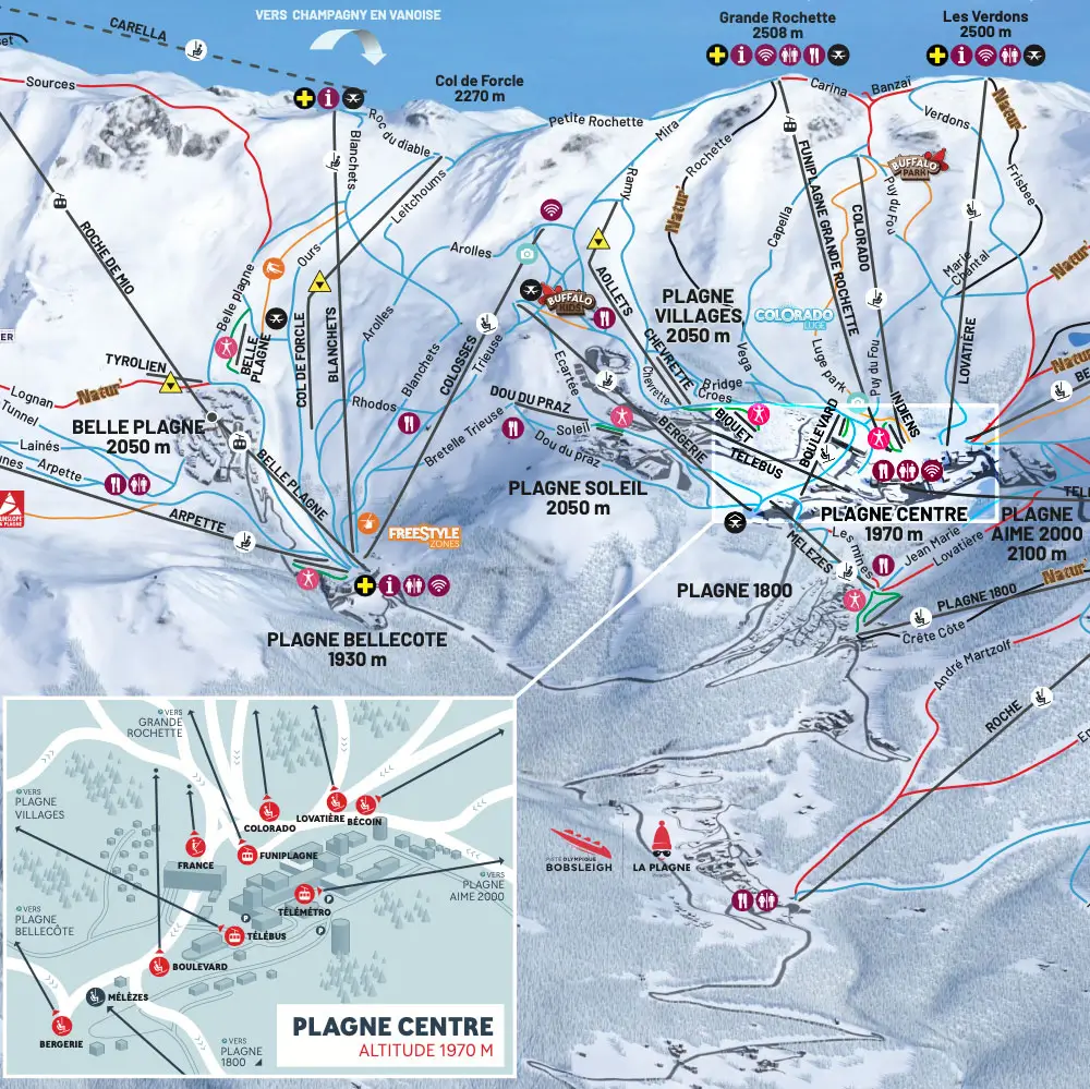 La Plagne Piste Map 1