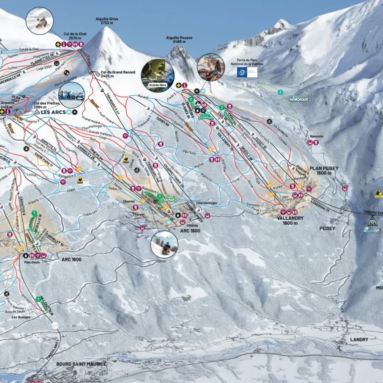 Peisey Vallandry Piste Map