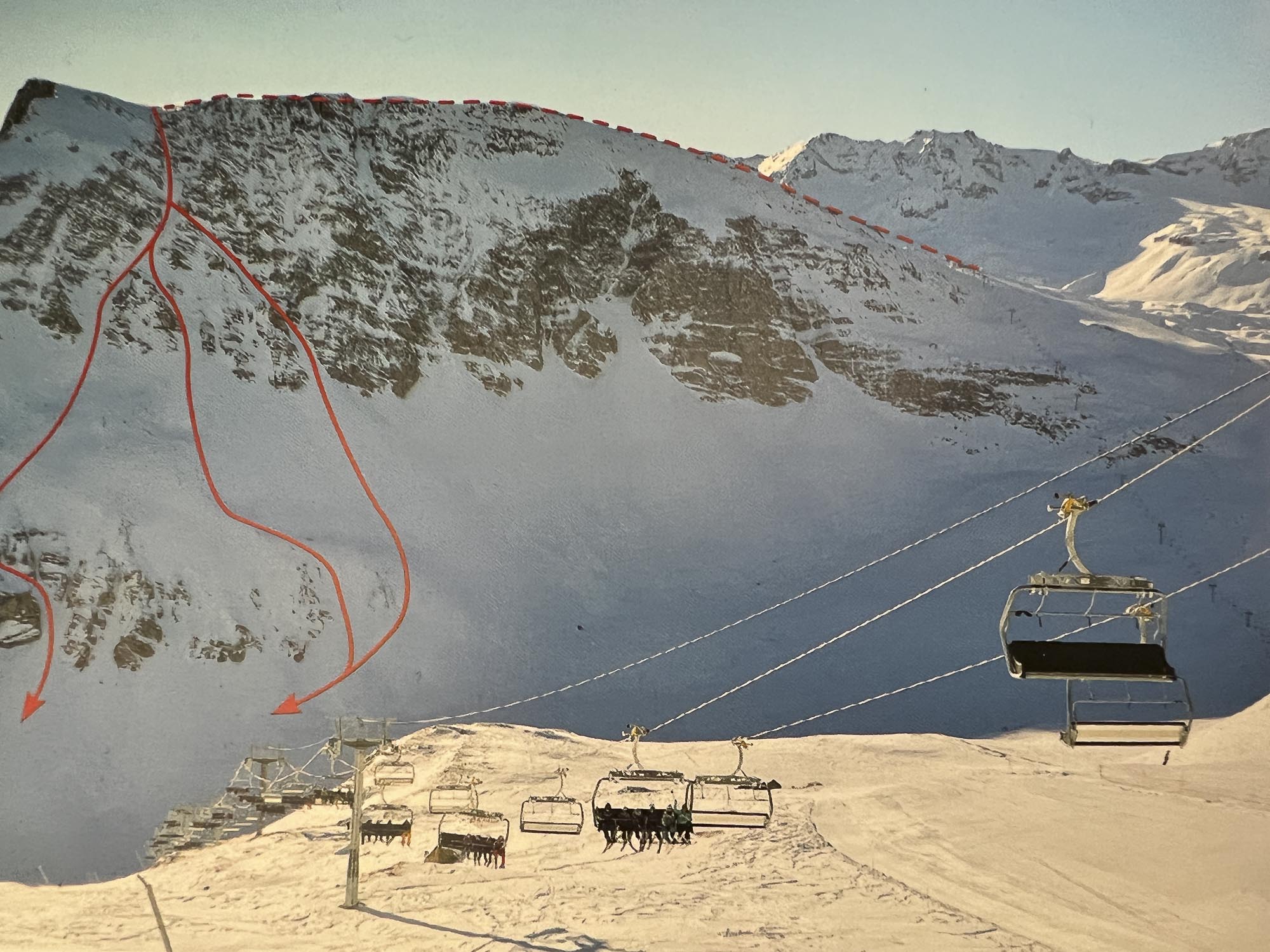 Les 3 principaux itinéraires du Couloir des Pisteurs à Val d'Isère