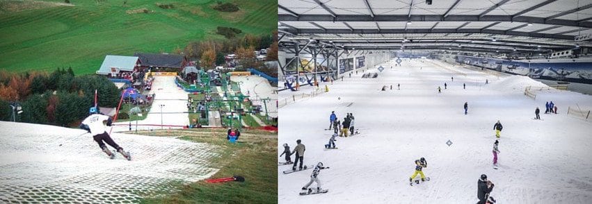 indoor vs. dry ski slope