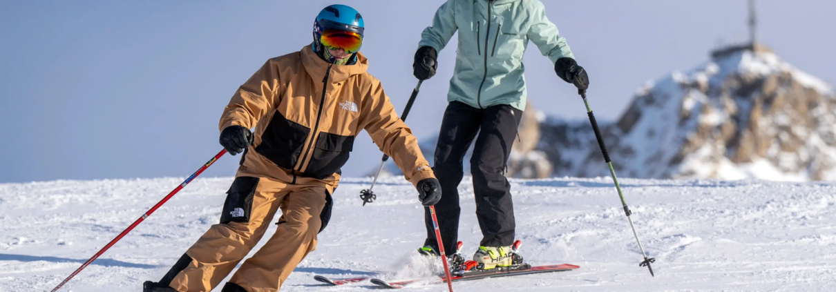 a skier enjoying a private ski lesson